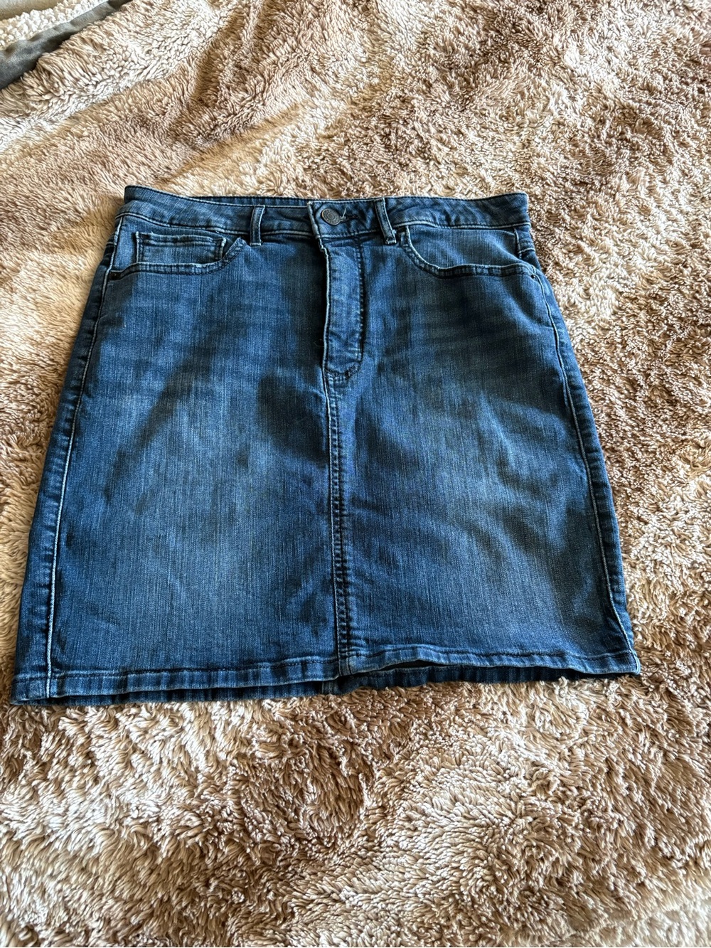 Express Dark Blue stretch Denim Mini Skirt